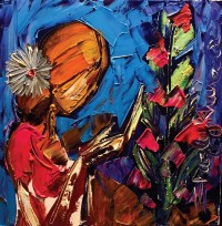 Shazly Khan, I seek your forgiveness and your blessings, 20 x 20 Inch, Acrylic on Canva, Figurative Painting, AC-SZK-013